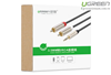 Cáp Audio 3,5mm ra 2 đầu RCA dài 5m chính hãng Ugreen 20825 mạ vàng cao cấp