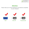 Cáp chuyển đổi Mini displayport to VGA + Audio chính hãng Ugreen 10437