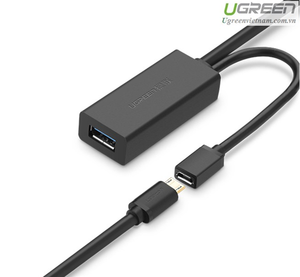 Káº¿t quáº£ hÃ¬nh áº£nh cho CÃ¡p USB 3.0 ná»i dÃ i 10m há» trá»£ nguá»n Micro USB chÃ­nh hÃ£ng Ugreen 20827 cao cáº¥p