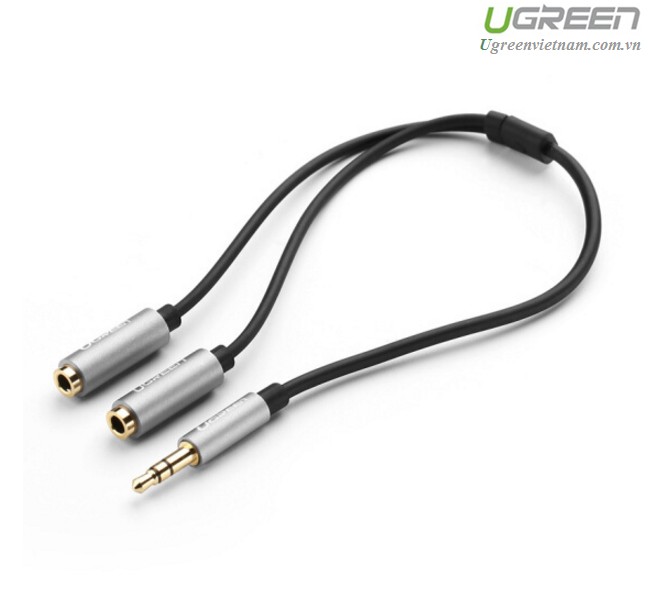 Cáp chia 2 cổng Audio 3,5mm dài 20cm Ugreen 10532