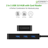 Bộ chia 3 cổng USB 3.0 hỗ trợ đọc thẻ SD/TF Ugreen 30413 chính hãng