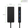 Bộ chia 3 cổng USB 3.0 hỗ trợ đọc thẻ SD/TF Ugreen 30413 chính hãng