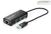 Bộ chia 3 cổng USB 3.0 tich hợp cổng Mạng Gigabit 10/100 / 1000Mbps Ugreen 20265