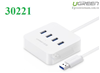Bộ chia USB 3.0 ra 4 cổng hỗ trợ DC 5V/2A dài 1,5m chính hãng Ugreen 30221 cao cấp