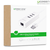 Bộ chia USB ra 3 cổng USB 2.0 kèm cổng mạng Ethernet 10/100Mbps Ugreen 30297 cao cấp