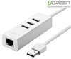 Bộ chia USB ra 3 cổng USB 2.0 kèm cổng mạng Ethernet 10/100Mbps Ugreen 30297 cao cấp