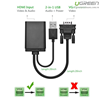 Bộ chuyển đổi VGA sang HDMI + Audio 40213 chính hãng Ugreen