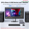 Bộ chuyển mạch KVM Switch 2 cổng Displayport 8K@60Hz & 4 cổng USB 3.0 Ugreen 25962 cao cấp