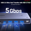 Bộ chuyển mạch KVM Switch 2 cổng Displayport 8K@60Hz & 4 cổng USB 3.0 Ugreen 25962 cao cấp