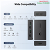 Bộ chuyển tín hiệu 2 CPU dùng 1 màn hình KVM Switch HDMI, USB 4K@60Hz Ugreen 15166 cao cấp