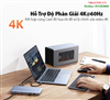 Bộ mở rộng tín hiệu 10 in 1 DP 8K@60Hz/USB 3.1/Lan Gigabit/SD/TF/Sạc PD 60W Ugreen 80547 cao cấp