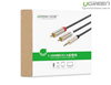 Cáp âm thanh 3.5mm ra 2 RCA dài 0,5M chính hãng Ugreen 20820 cao cấp