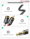 Cáp âm thanh Audio 3.5mm ra 2 RCA dài 2M bọc Nylon Ugreen 60241 cao cấp
