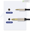 Cáp âm thanh Audio 3.5mm to 6.5mm dài 1m chính hãng Ugreen 40802 cao cấp