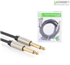 Cáp âm thanh Audio 6.5mm hai đầu dương dài 2M chính hãng Ugreen 40811 cao cấp