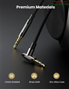 Cáp âm thanh Hi-Fi AUX 3.5mm TRS bẻ góc 90 độ dài 0,5M Ugreen 40183 cao cấp