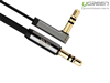 Cáp Audio 3.5mm 0,5M đầu bẻ góc 90 độ Ugreen chính hãng