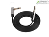 Cáp Audio 3.5mm 0,5M đầu bẻ góc 90 độ Ugreen chính hãng