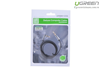 Cáp Audio 3.5mm 0,5M đầu bẻ góc 90 độ Ugreen chính hãng