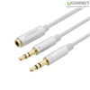 Cáp Audio 3,5mm âm ra 2 đầu 3,5mm 1 Mic 1 loa chính hãng - Ugreen 10790 mạ vàng cao cấp