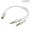 Cáp Audio 3,5mm âm ra 2 đầu 3,5mm 1 Mic 1 loa chính hãng - Ugreen 10790 mạ vàng cao cấp