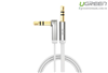 Cáp Audio 3,5mm dài 1m đầu bẻ góc 90 độ Ugreen 10597 hãng chính hãng