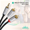 Cáp Audio 3.5mm ra 2 đầu RCA dài 1,5m chính hãng Ugreen 40842 mạ vàng cao cấp