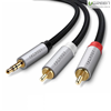 Cáp Audio 3.5mm ra 2 đầu RCA dài 1,5m chính hãng Ugreen 40842 mạ vàng cao cấp