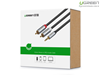 Cáp Audio 3.5mm ra 2 đầu RCA dài 1,5m chính hãng Ugreen 40842 mạ vàng cao cấp