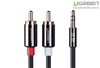 Cáp Audio 3,5mm ra 2 đầu RCA dài 2m chính hãng Ugreen 10584