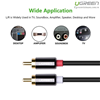 Cáp Audio 3,5mm ra 2 đầu RCA dài 3m chính hãng Ugreen 10590