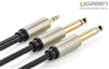 Cáp Audio 3,5mm to 2 đầu 6,5mm dài 10m chính hãng Ugreen UG-10621 mạ vàng cao cấp