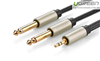 Cáp Audio 3,5mm to 2 đầu 6,5mm dài 10m chính hãng Ugreen UG-10621 mạ vàng cao cấp