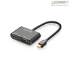 Cáp chuyển đổi 2 trong 1 Mini Displayport to HDMI/VGA hỗ trợ 4K*2K chính hãng Ugreen 40365 cao cấp