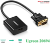 Cáp chuyển đổi HDMI sang VGA có âm thanh Ugreen 20694 chính hãng