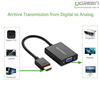 Cáp chuyển đổi HDMI sang VGA có Audio Ugreen 40233 Chính hãng