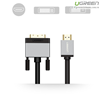 Cáp chuyển đổi HDMI to DVI (24+1) dài 3M Ugreen 20888 chính hãng