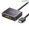 Cáp chuyển đổi HDMI to VGA + Audio và 1 cổng quang SPDIF chính hãng Ugreen 40282 cao cấp