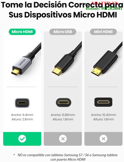 ADAPTADOR UGREEN MICRO HDMI - HDMI HEMBRA ( 10553 )