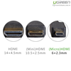 Cáp chuyển đổi micro HDMI to HDMI âm dài 20cm Ugreen 20134