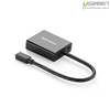 Cáp chuyển đổi Micro HDMI to VGA+Audio chính hãng Ugreen 40268 cao cấp màu đen