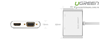 Cáp chuyển đổi Mini Displayport to HDMI và VGA chính hãng Ugreen 20421 cao cấp màu bạc