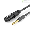 Cáp chuyển đổi từ 6.5mm to AV Cannon (XLR) âm dài 1M cho mixer, amplifier chính hãng Ugreen 20717
