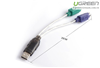 Cáp chuyển đổi USB 2.0 cổng PS/2 cho bàn phím chuột  Ugreen 20219 Chính hãng