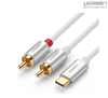 Cáp chuyển đổi USB Type C to RCA dài 1m chính hãng Ugreen 30734 cao cấp