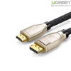 Cáp Displayport to HDMI 2.0 dài 3m hỗ trợ 3D 4K/60Hz chính hãng Ugreen 40435 cao cấp