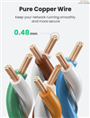 Cáp mạng CAT8 đúc sẵn dẹt dài 5M tốc độ 40Gbps 2000Mhz 26AWG U/FTP Ugreen 40173 cao cấp (bện Nylon)