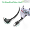 Cáp mạng đúc sẵn Cat6 đầu bẻ góc 90 độ dài 1m chính hãng Ugreen 30833 cao cấp