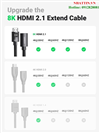 Cáp nối dài HDMI 2.1 âm dương dài 1M hỗ trợ 8K@60Hz Ugreen 40447 cao cấp