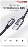 Cáp sạc, dữ liệu USB 2.0 to Lightning dài 1,5M chuẩn MFI Apple, sạc nhanh Ugreen 60157